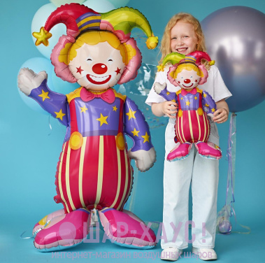 Фольгированная фигура AIR "Цирковой клоун" 155 см фото