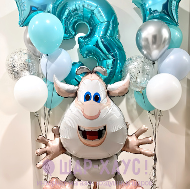 Композиция из шаров "Тиффани Буба"  фото