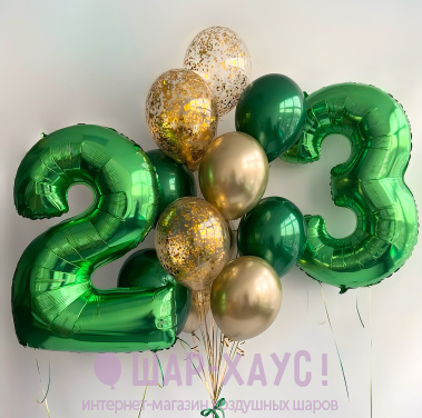 Композиция из шаров "Изумруд"  фото