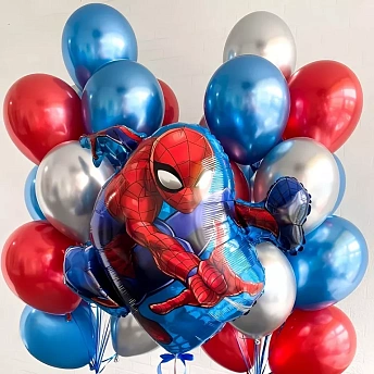 Композиция из шаров "Человек паук в прыжке"