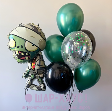 Композиция из шаров "Зомби"  фото