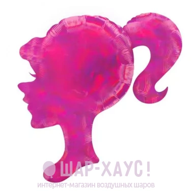 Воздушный шар фигура с гелием "Голова Барби" фото