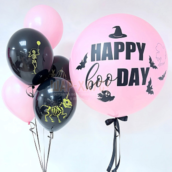 Композиция из шаров "Happy BooDay!" 