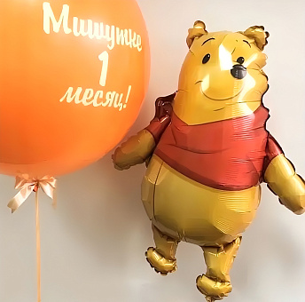 Композиция из шаров "Винни Пух и большой шар" 