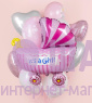 Фольгированная фигура "Коляска it is a girl"