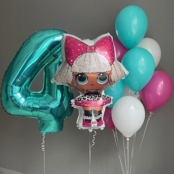 Композиция из шаров "Дива в стиле тиффани" 