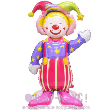 Фольгированная фигура AIR "Цирковой клоун" 155 см фото