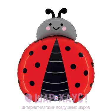 Фольгированная фигура "Божья коровка с улыбкой" фото