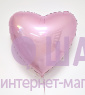Фольгированное сердце "Розовый пастель"