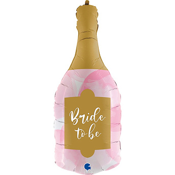 Фольгированная фигура "Бутылка шампанского BRIDE TO BE" 
