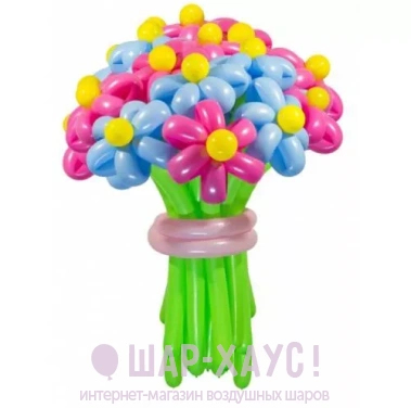 Цветы из шаров "Яркие краски" фото