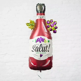 Фольгированный шар "Бутылка вина Salut"
