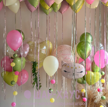 Композиция из шаров "Весенний день рождения"  фото