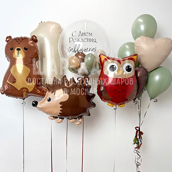 Композиция из шаров "Маленький лес"