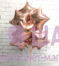 Фольгированная звезда "Розовое золото"