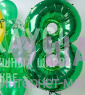 Фольгированные шар цифры "Зеленые" 1 шт (102 см)
