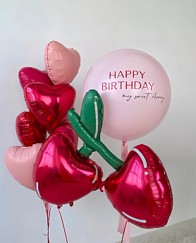 Композиция из шаров "Сладкая вишня" 