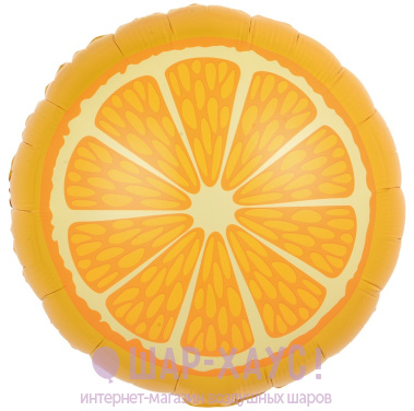 Фольгированный круг "Апельсин" 45 см фото
