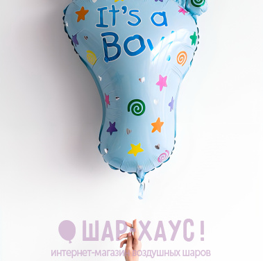 Фольгированная фигура "Ножка its a boy" фото