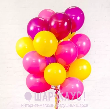 Воздушные шары с гелием "Яркая фуксия" фото