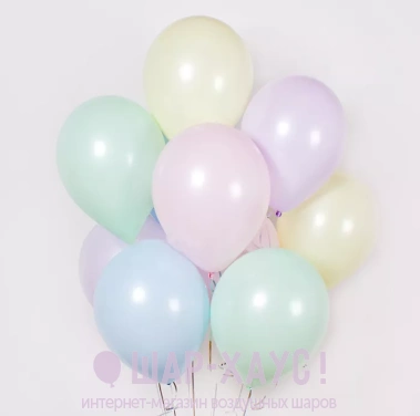 Воздушные шары с гелием "Макарунс" фото