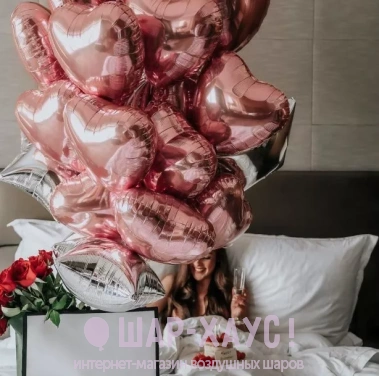 Букет из шаров с гелием "Luxury Love" фото