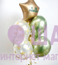 Фонтан из 8 воздушных шаров "С 23 февраля!"